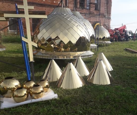 Сборка перед установлением куполов